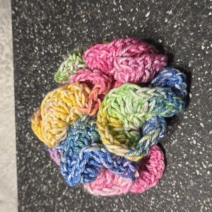 crochet hair scrunchie.